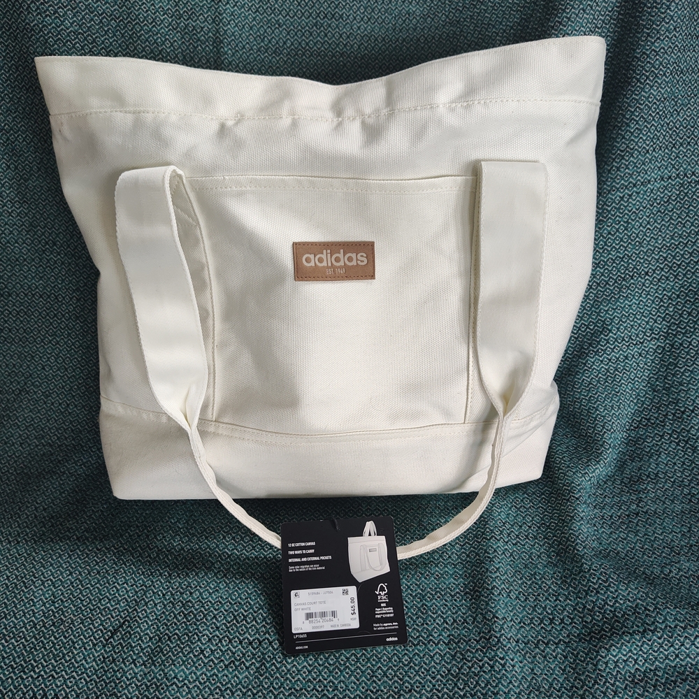 Adidas Women's Canvas Tote Bag - Off White